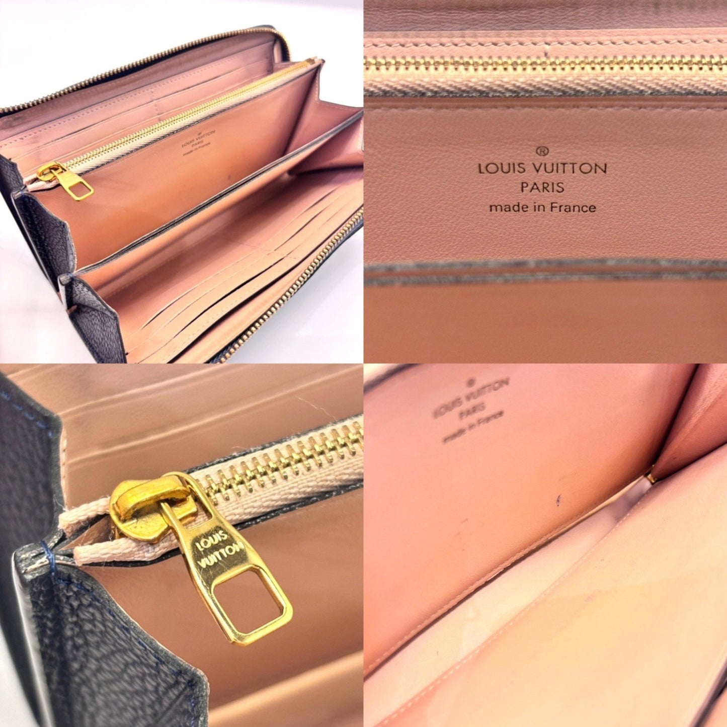 Louis Vuitton Portefeuille Comete Blue Marine L-Shaped Long Wallet Leather Navy Louis Vuitton
