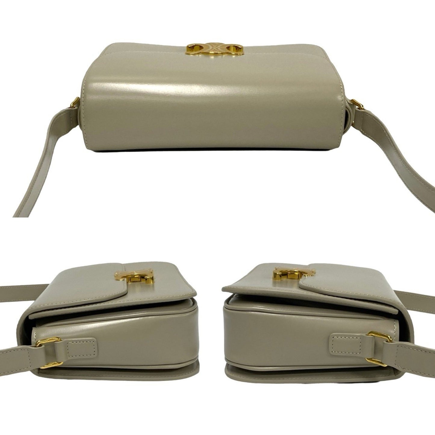 Celine Classic Triomphe Calfskin Leather Shoulder Bag/Pochette/Sacoche