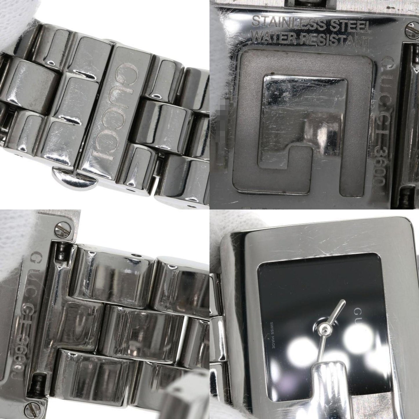 Gucci 3600J G Square Face Watch In Stainless Steel/Ss