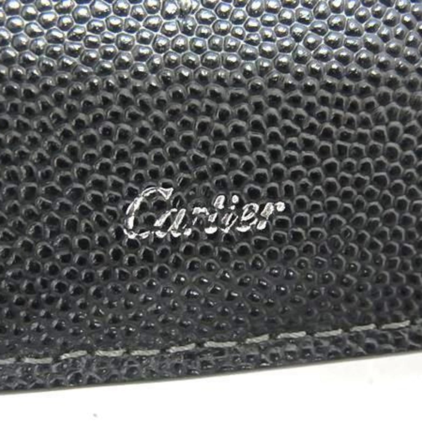 Cartier Santos Black Leather