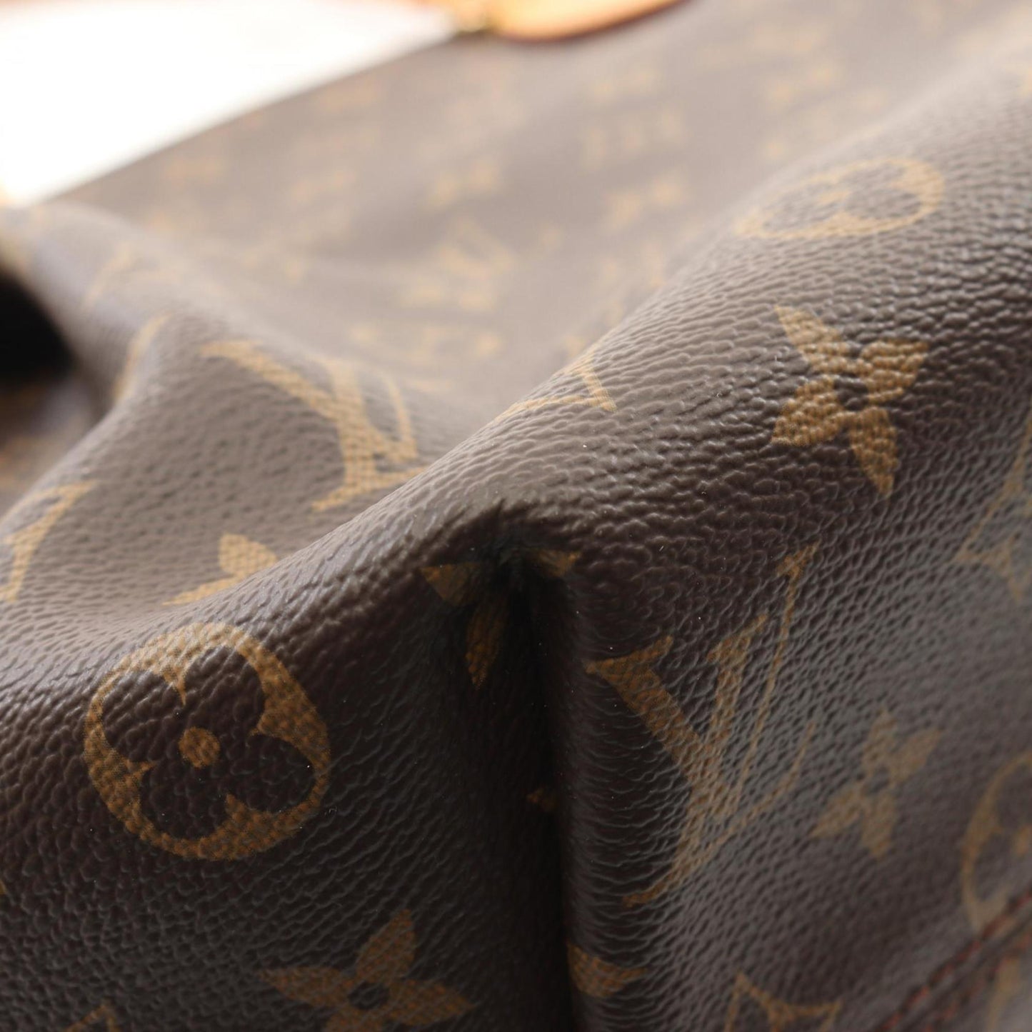 Louis Vuitton Turen Mm Monogram Handbag Coated Canvas Leather