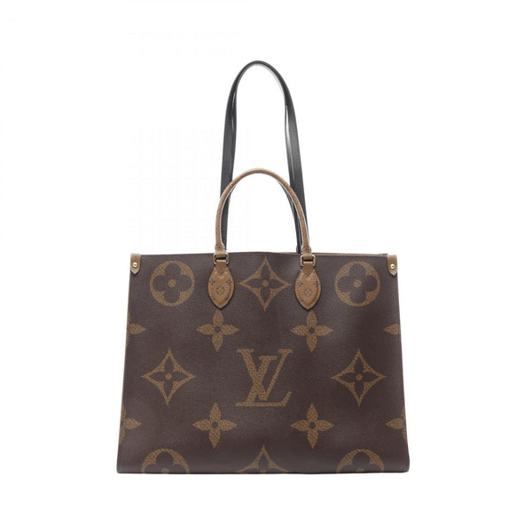 Louis Vuitton On The Go Gm Shoulder Bag Coated Canvas Leather Monogram Giant Reverse