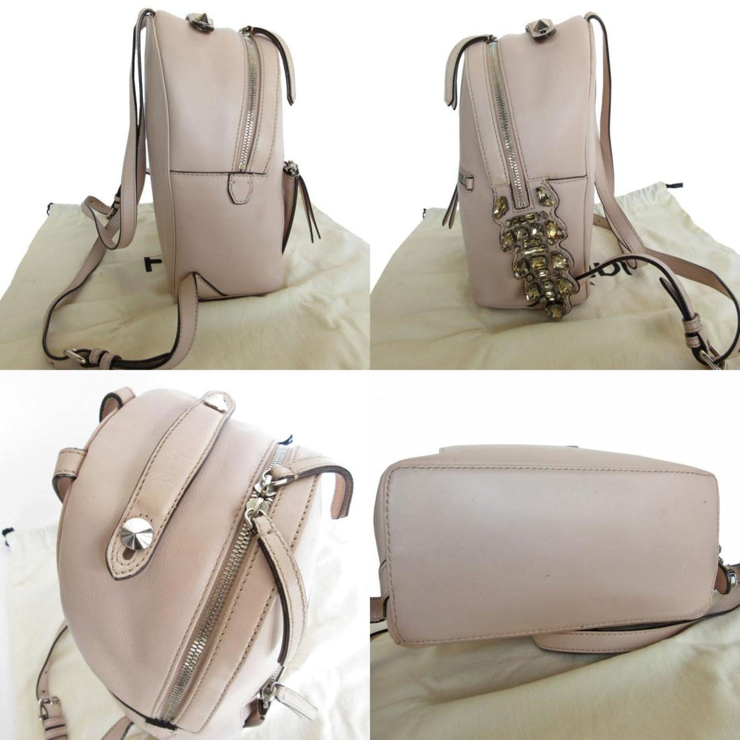 Fendi Backpack Leather Light Pink