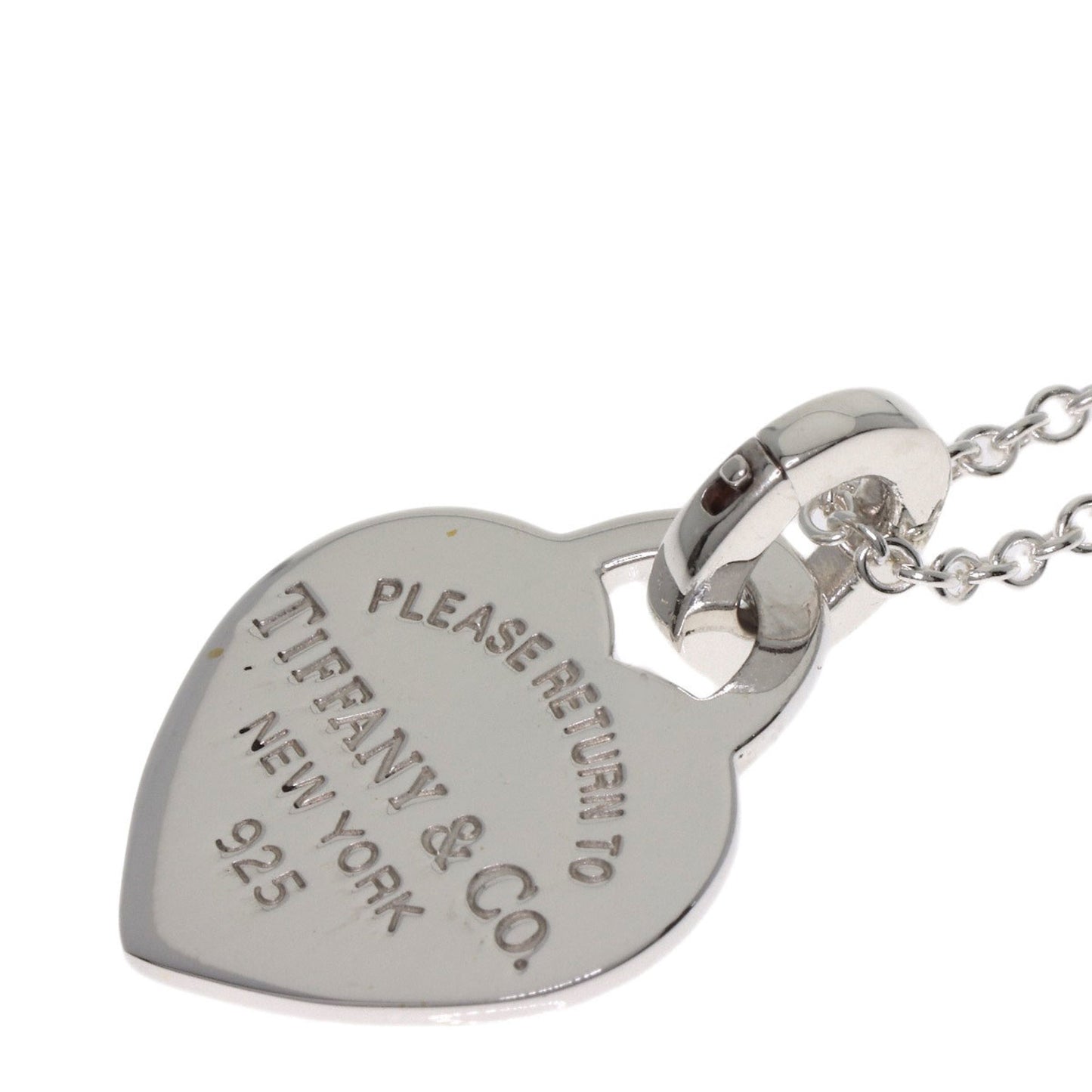 Tiffany & Co. Return To Double Heart Onyx Necklace In Silver