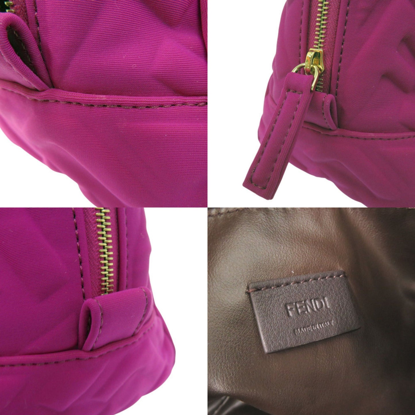 Like New Fendi Beauty Pouch With Ff Logo And Zucca Pattern