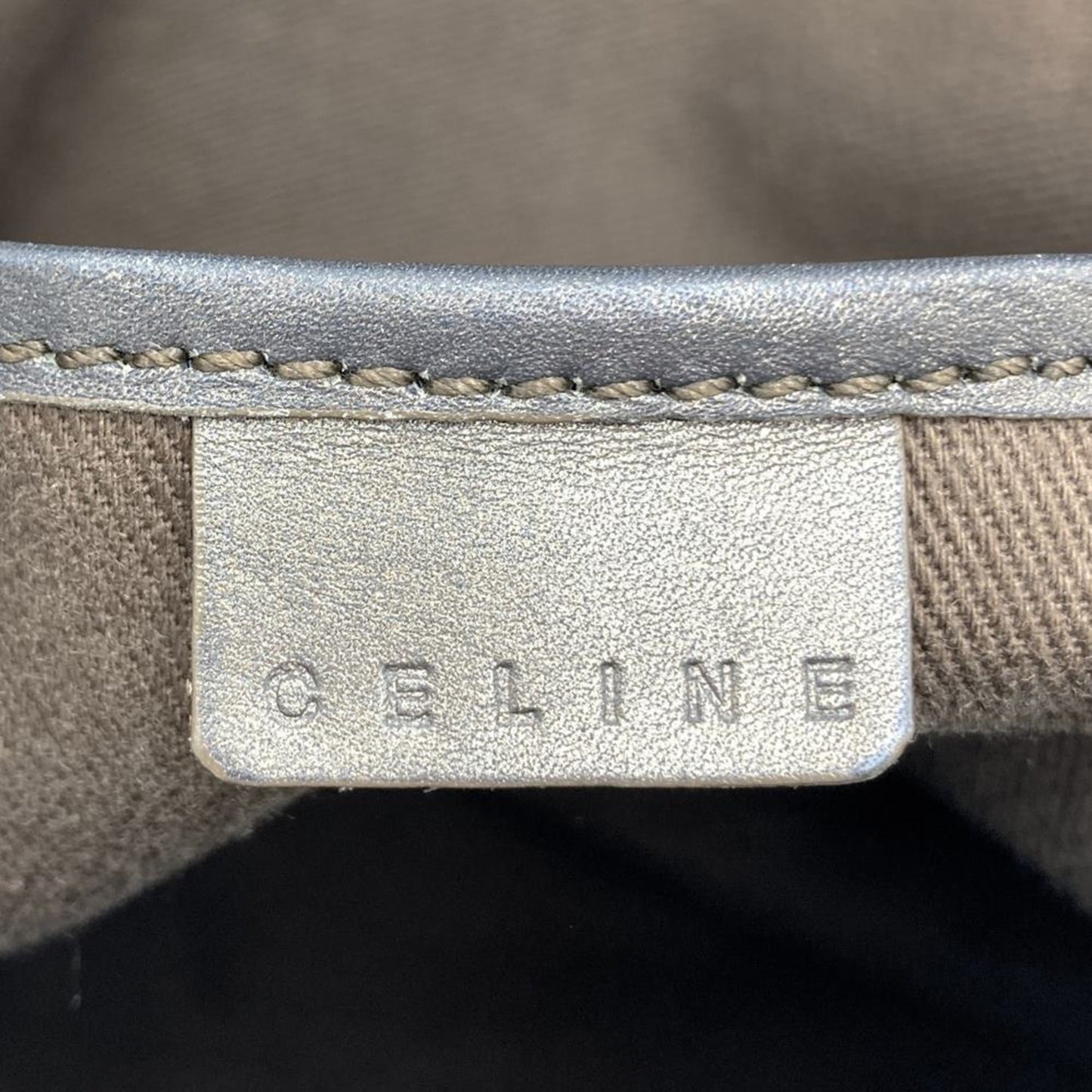 Celine Ce00 22 Handbag Shoulder Bag C Macadam Suede Leather Brown