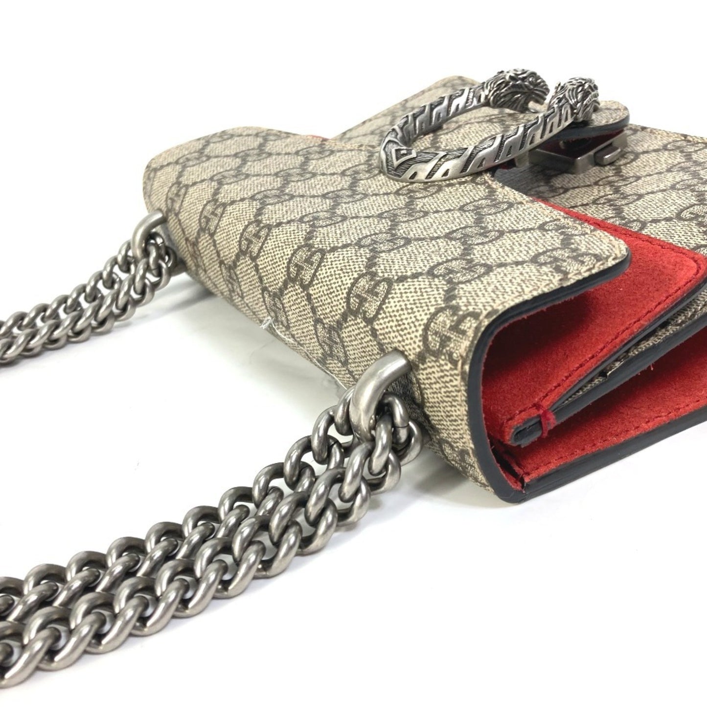 Gucci 421970 Gg Dionysus W-Chain Shoulder Bag In Supreme Canvas