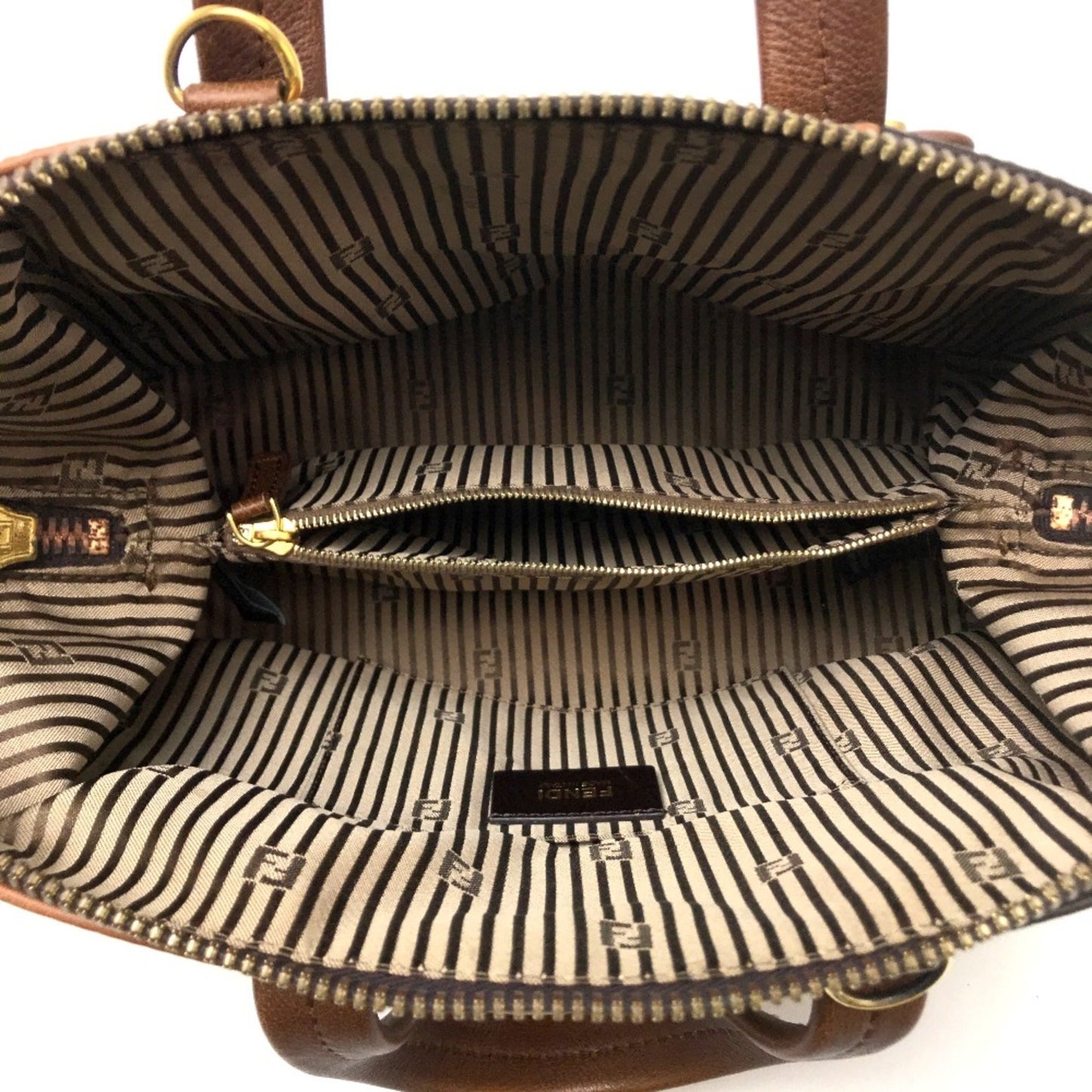 Fendi 8Bl117 2Way Shoulder Bag Hand Bag Brown