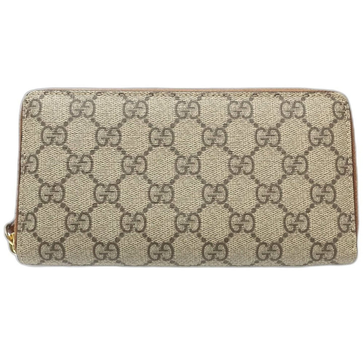 Gucci Gucci Long Wallet 410102 Round Gg Supreme Canvas Beige 181304