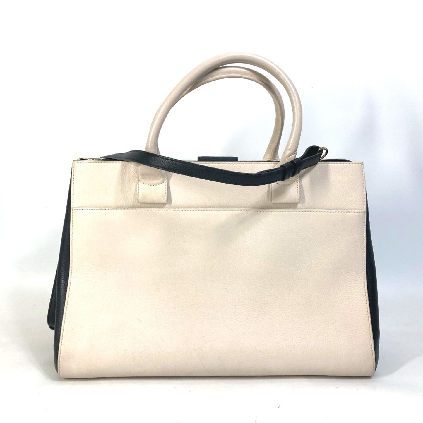 Chanel Cc Mark Bicolor 2Way Shoulder Bag Crossbody Hand Bag Beige