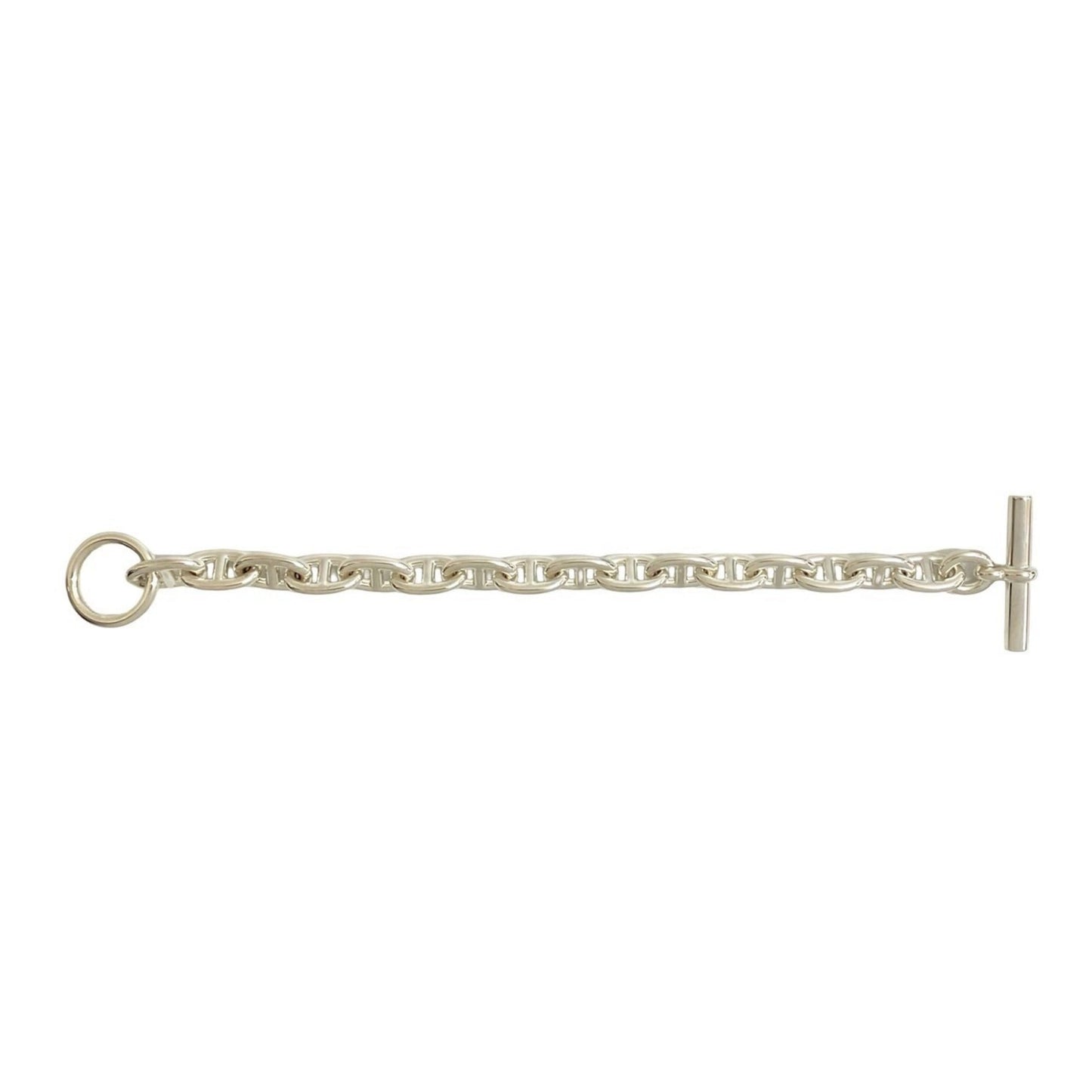 Hermes Chaine D'Ancre Mm 16-Link Sterling Silver 925 Chain Bracelet