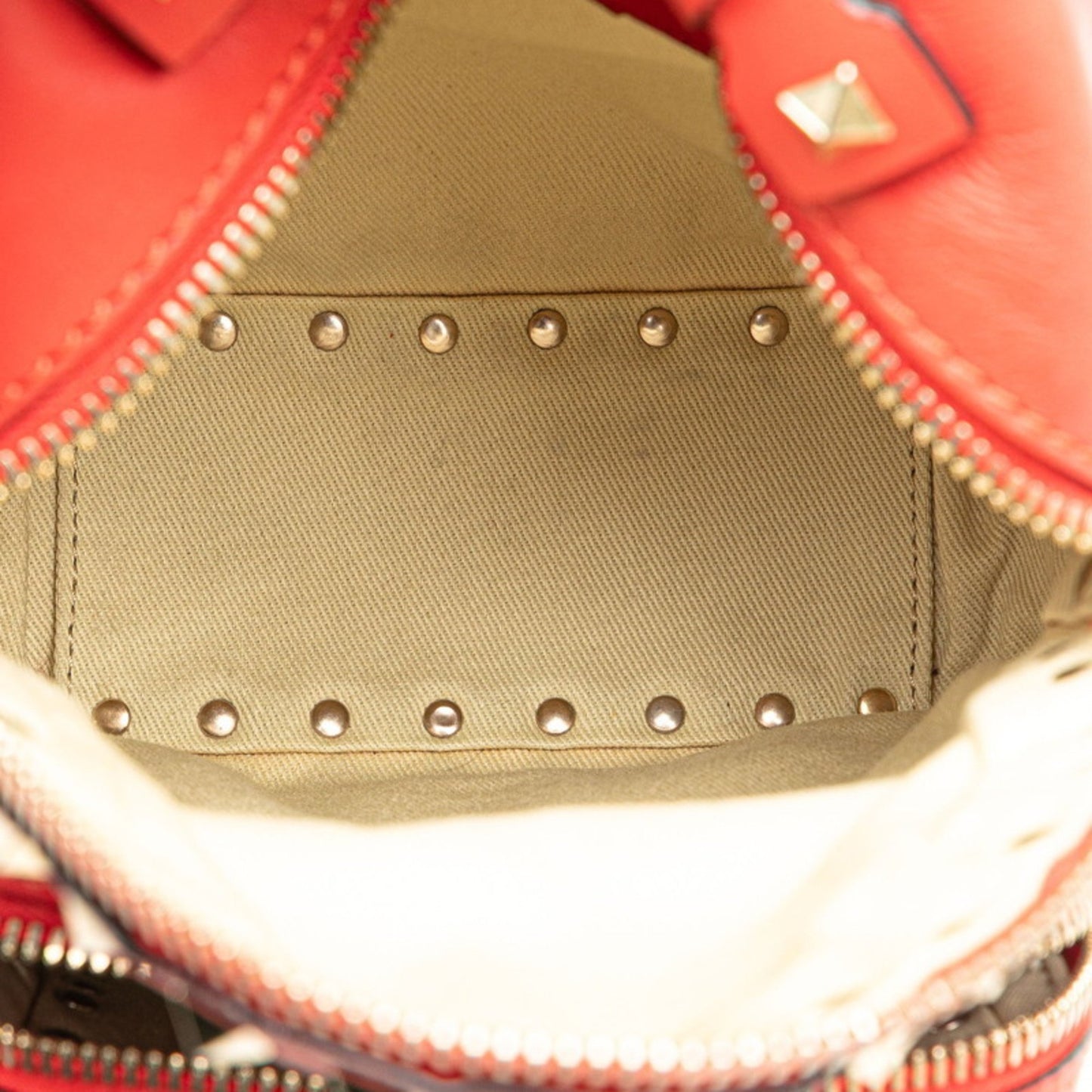 Valentino Rockstud Backpack Red Leather