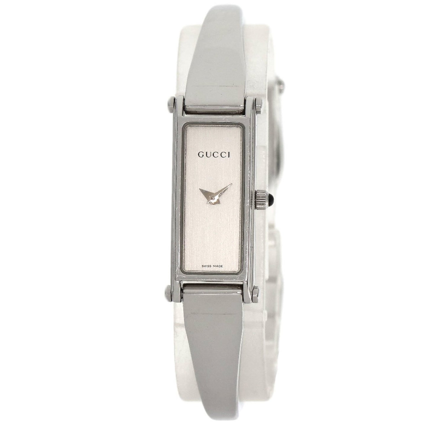 Gucci 1500L Square Face Bangle Watch Stainless Steel Ss