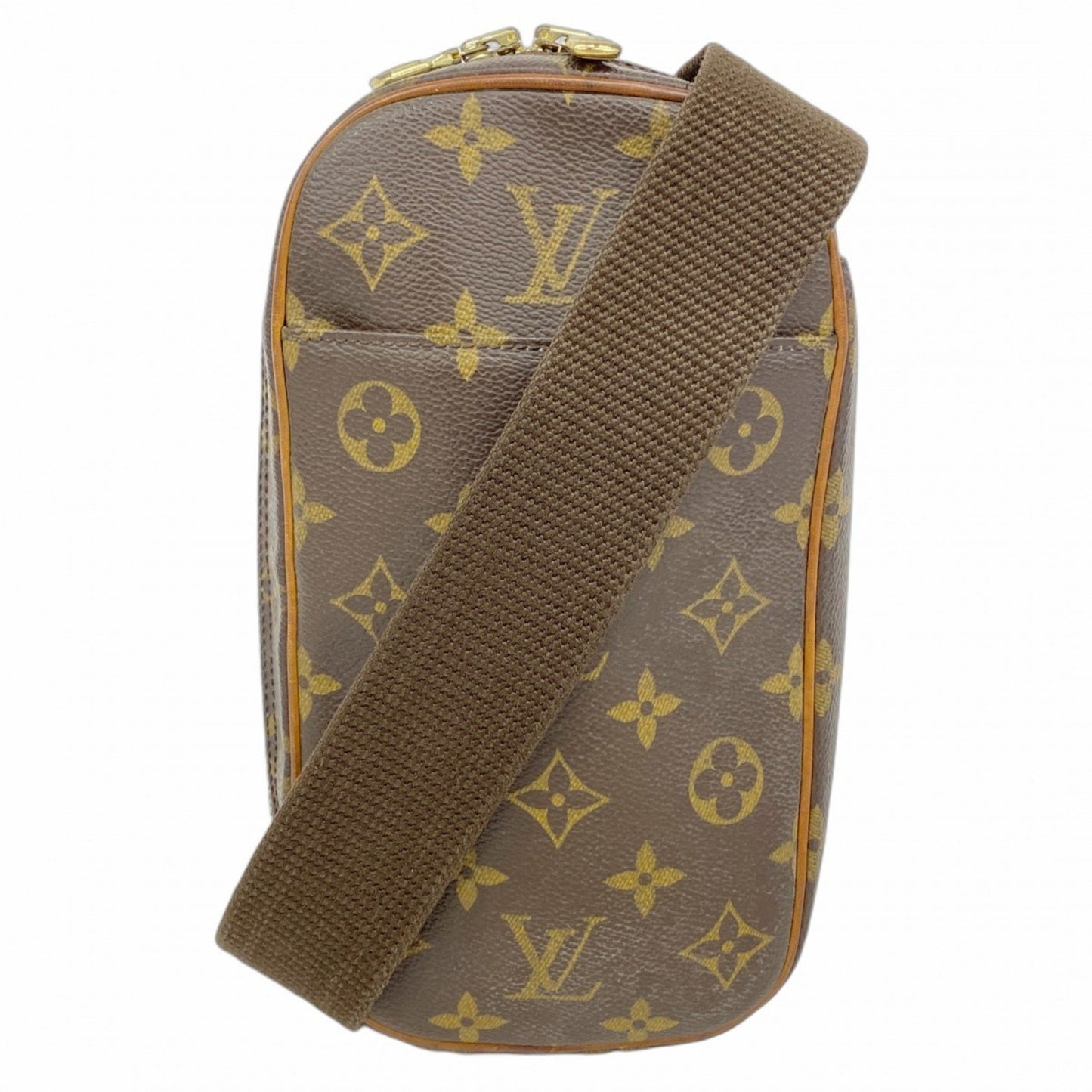 Louis Vuitton Monogram Pochette Ganjou Body Bag M51870 Brown