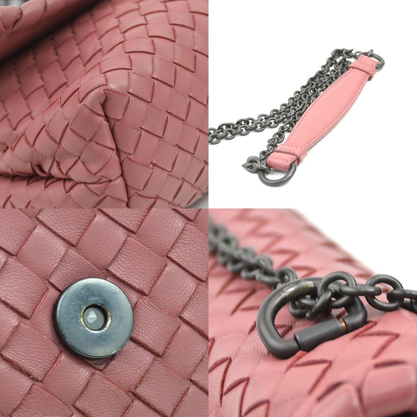 Bottega Veneta Shoulder Bag In Intrecciato Leather And Metal