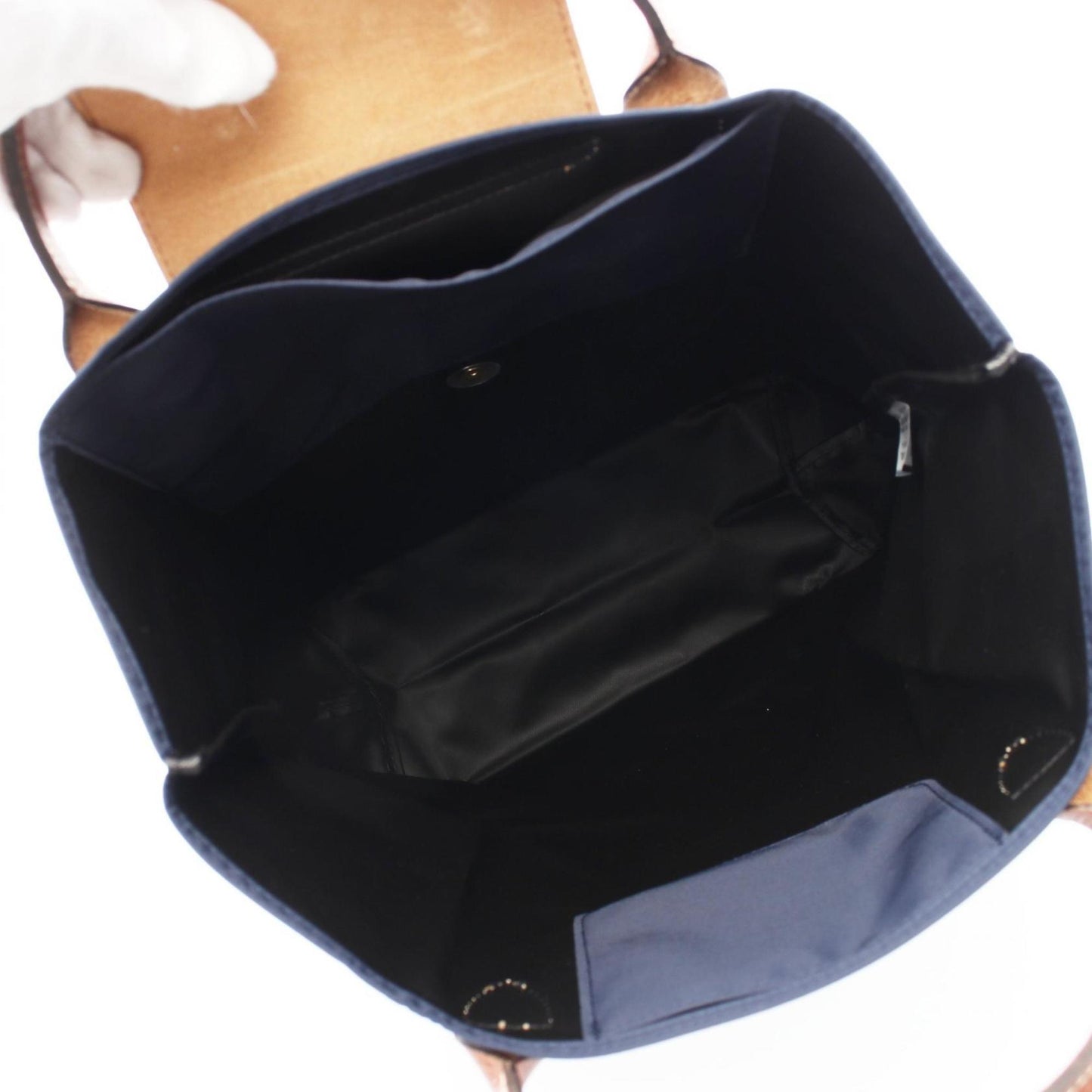 Longchamp Le Pliage Original M Tote Bag Fabric Leather