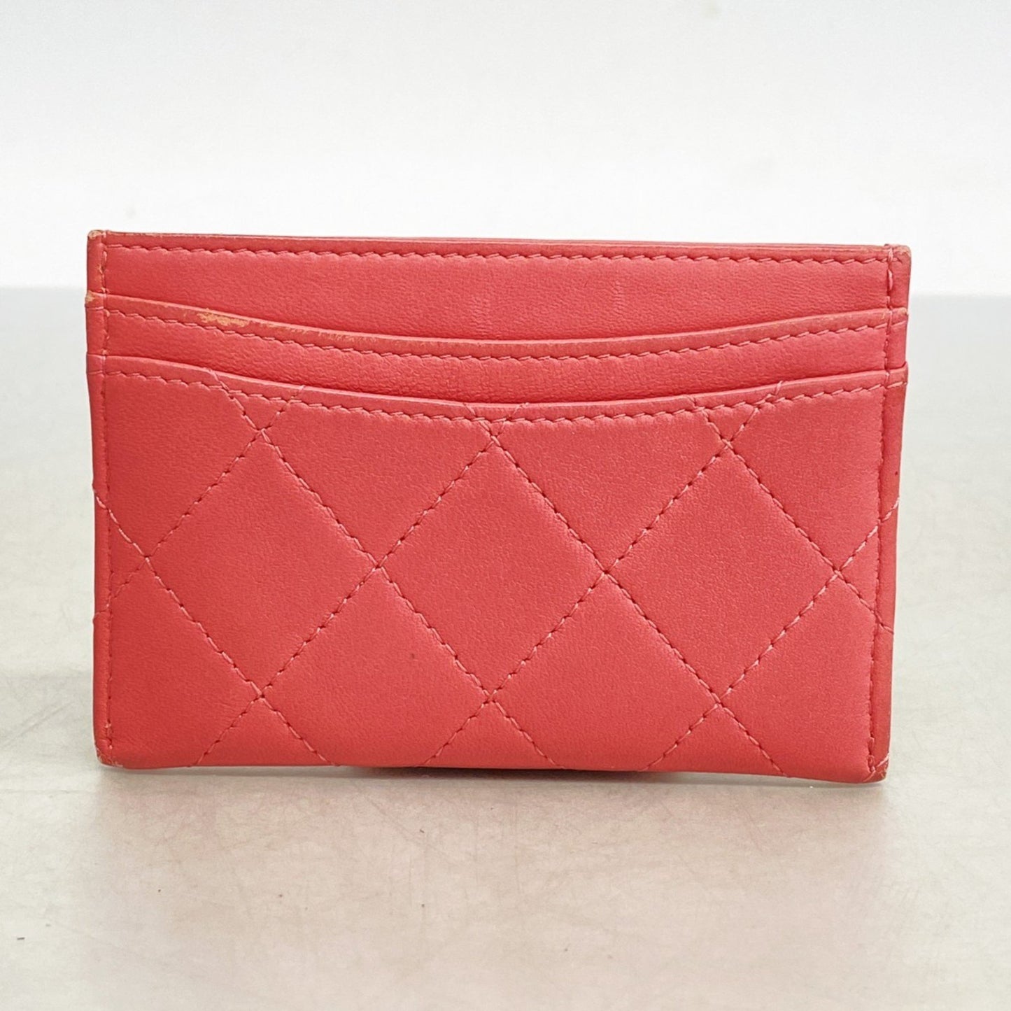 Chanel Matelasse Business Card Case In Lambskin