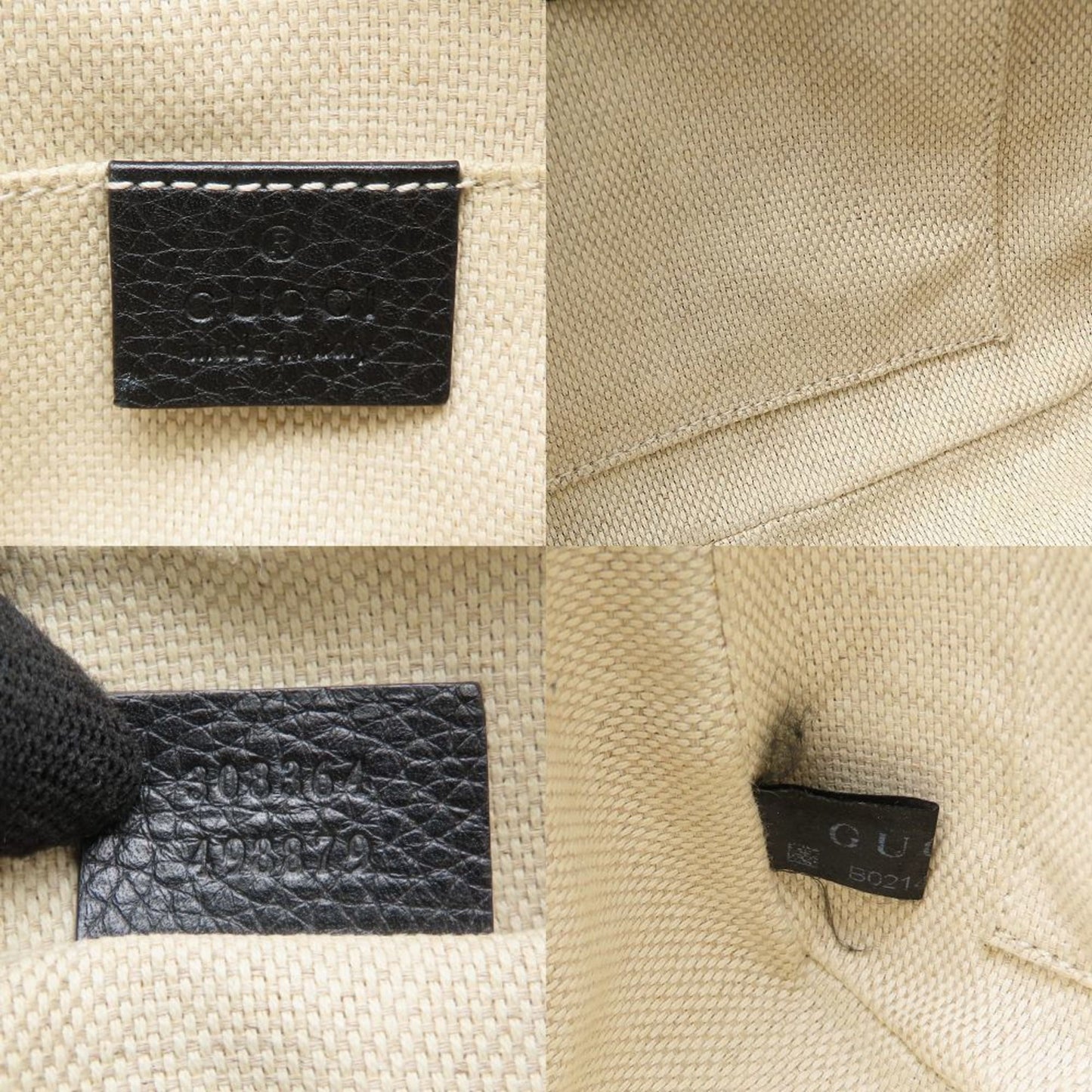 Gucci Small Disco Bag 308364 Shoulder Soho Leather Black 352374