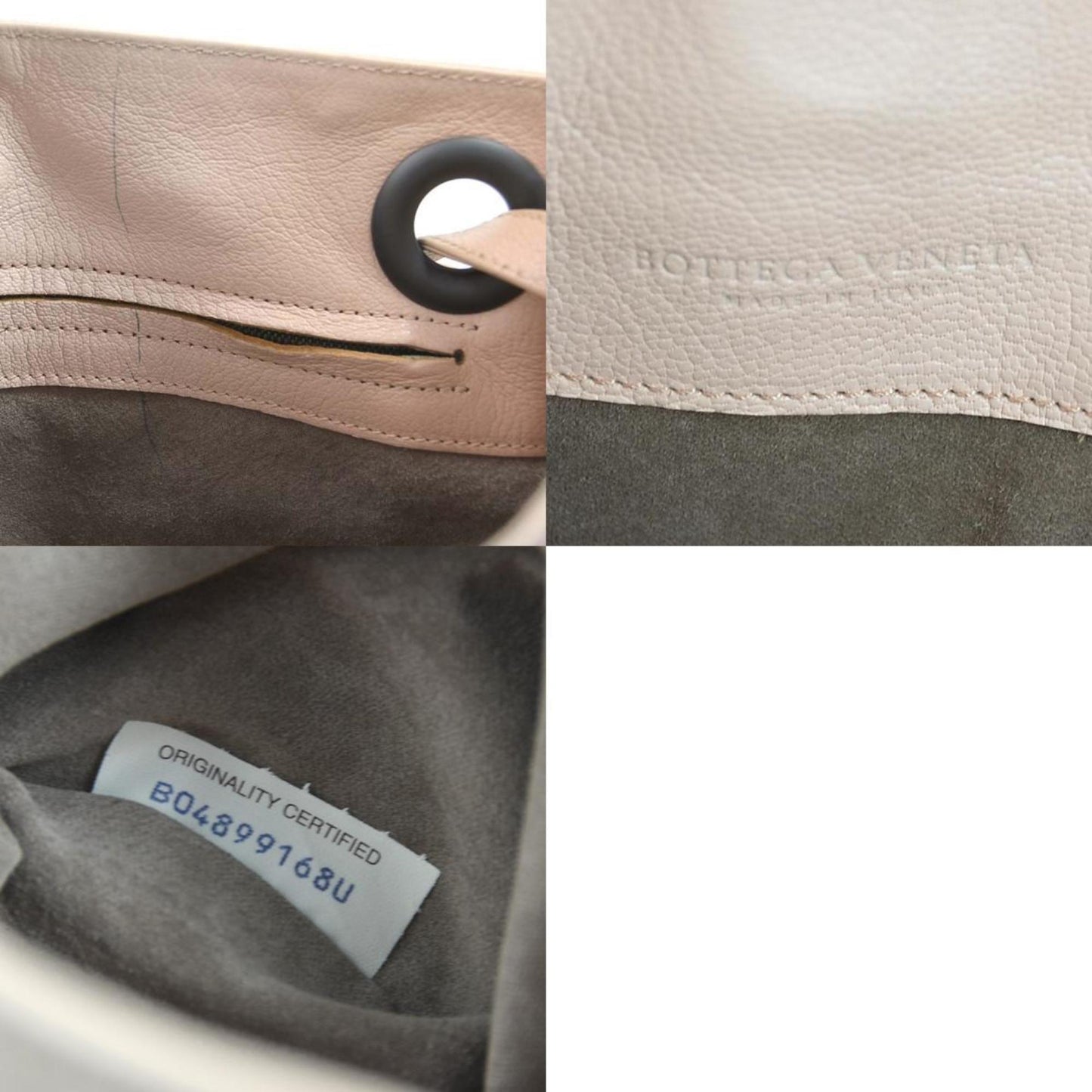 Bottega Veneta Handbag Leather Pink Beige