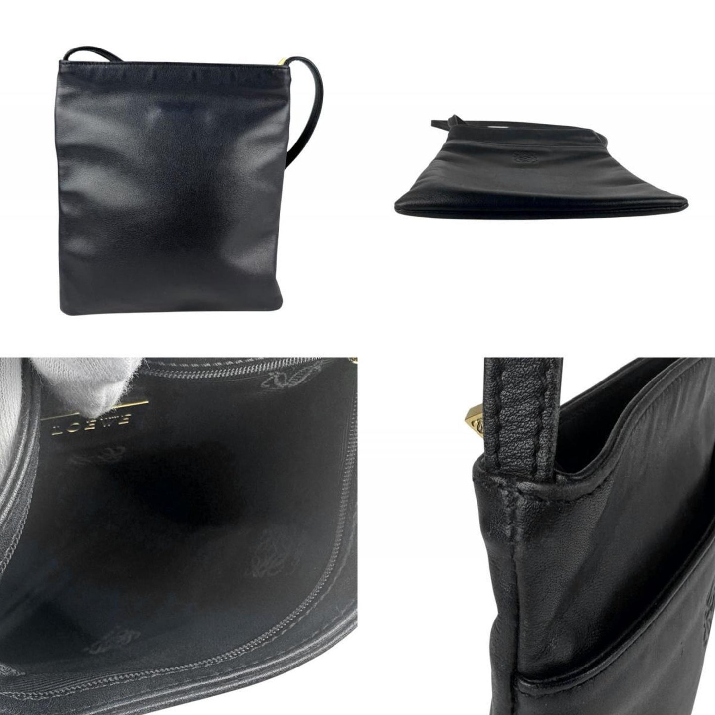 Loewe Shoulder Bag Leather Black