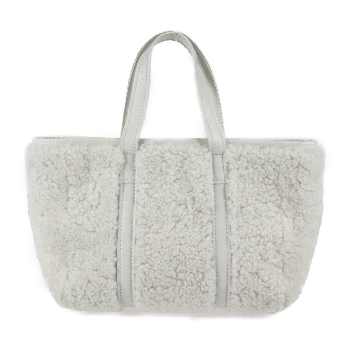 Balenciaga Balenciaga Balbes Small Handbag 671404 Mouton Leather White 2Way