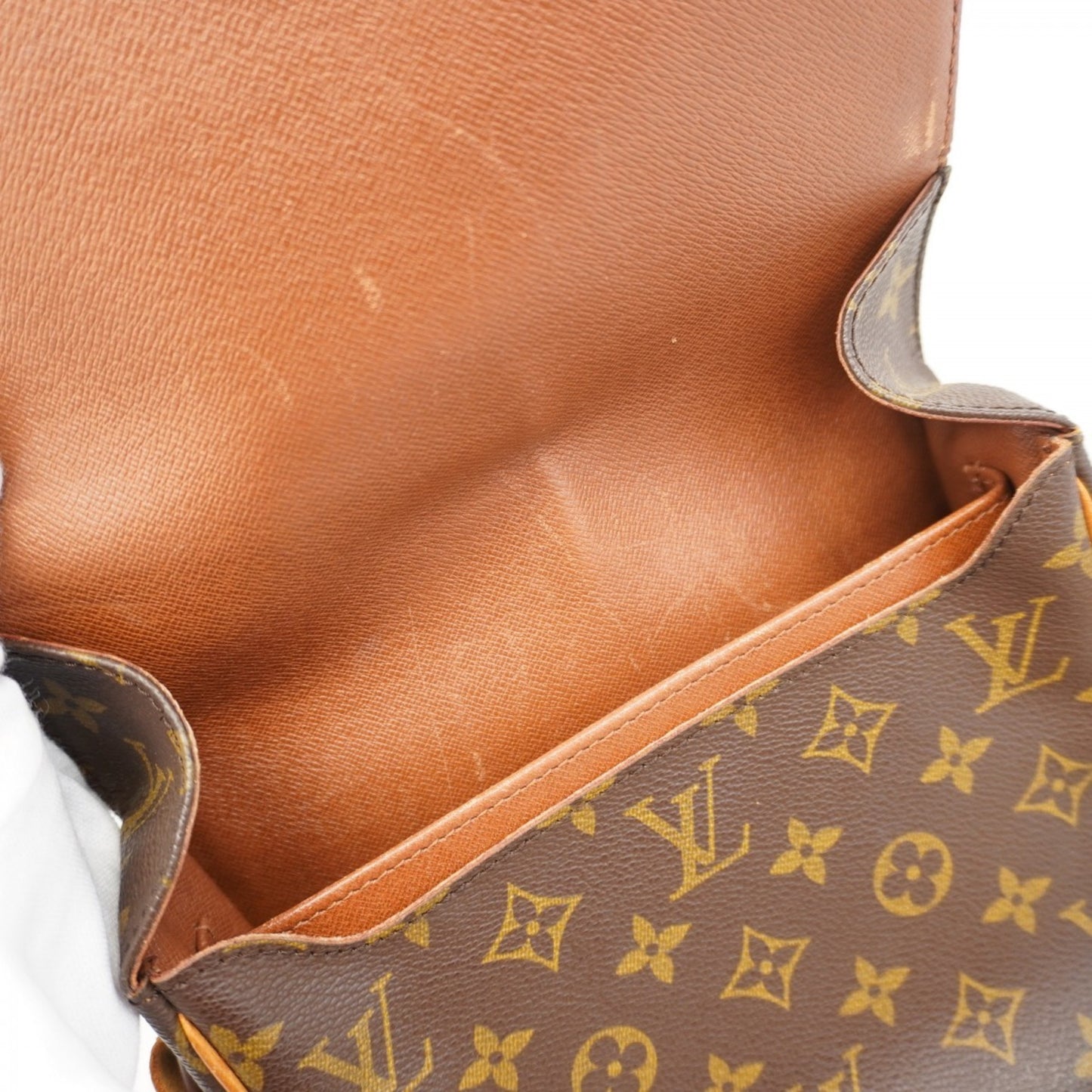 Louis Vuitton Monogram Cartouchiere Mm Shoulder Bag M51253 Brown