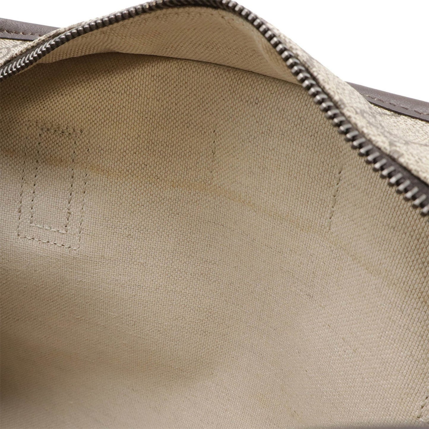 Gucci Gg Supreme Plus Tote Bag Shoulder Pvc Leather Beige Dark Brown 211138