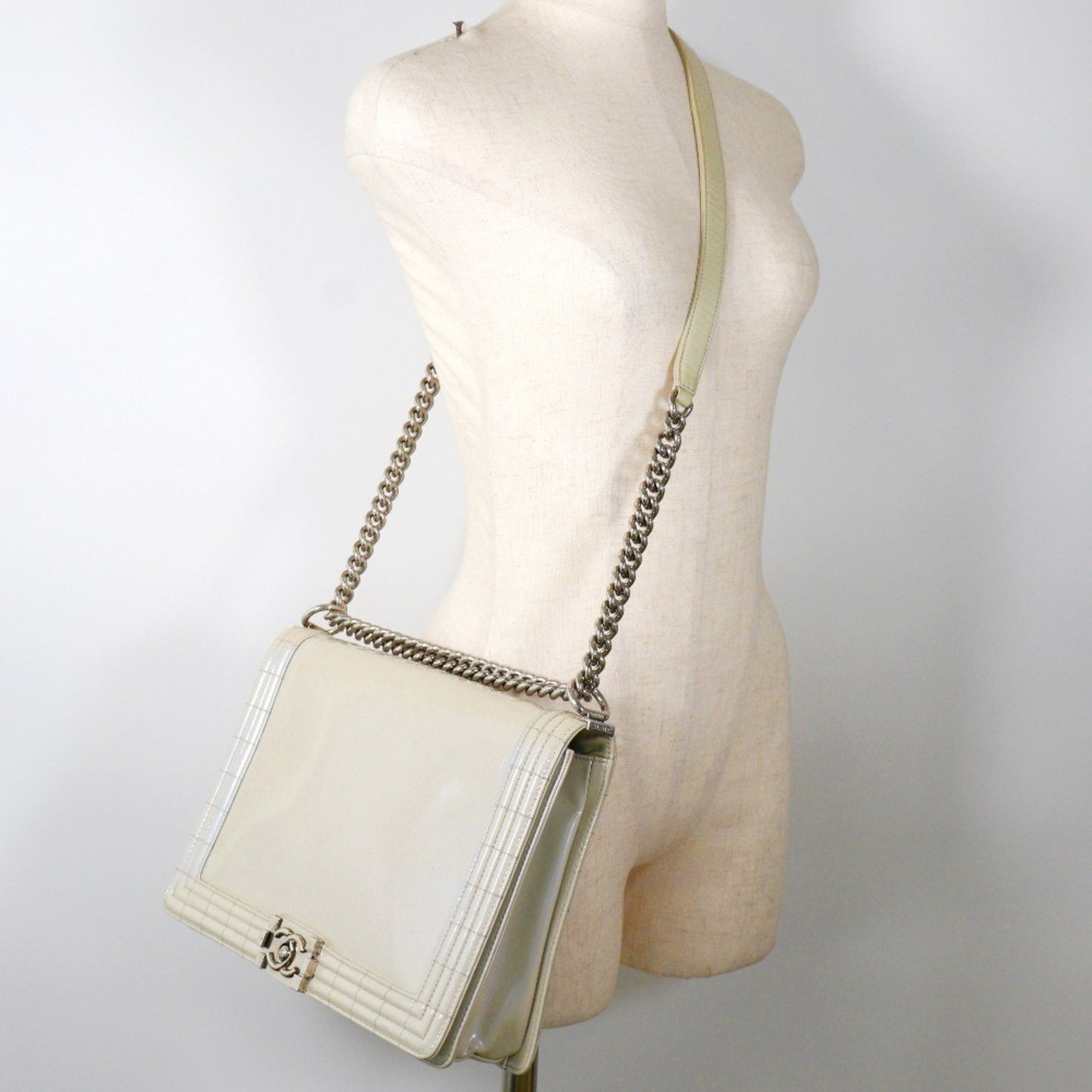 Chanel Chain Shoulder Bag Boy Chanel Enamel 2013 A5 Flap Chainshoulder