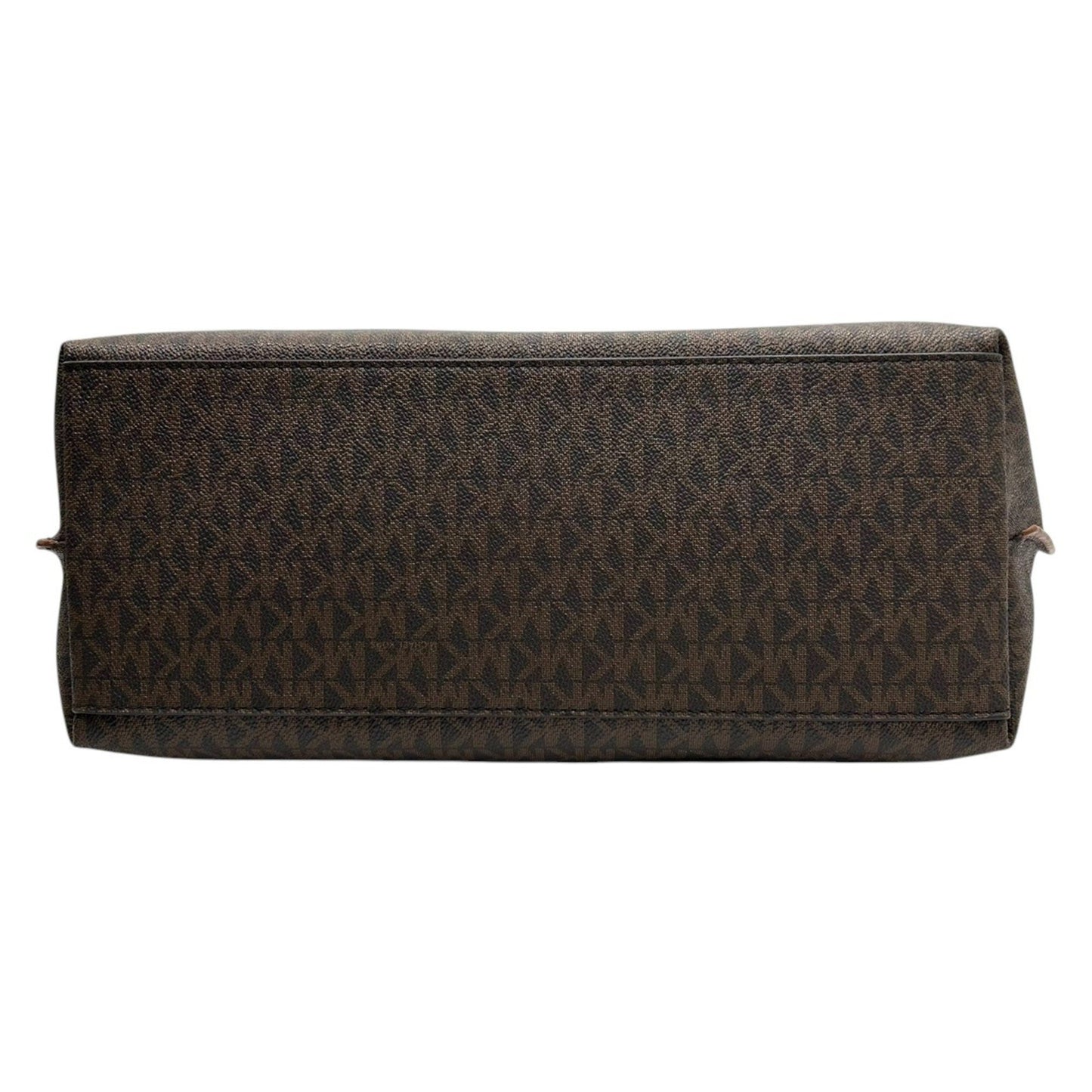 Michael Kors One-Shoulder Hobo Bag With Signature Mk Logo Charm In Brown Leather