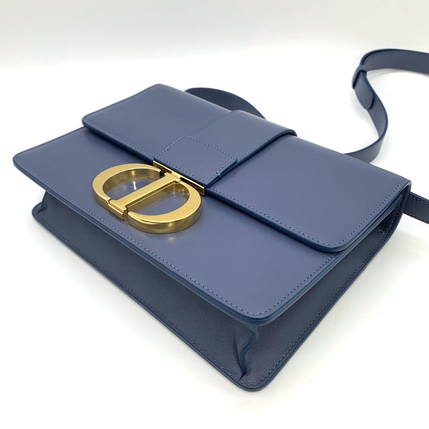 Christian Dior Dior Christian 30 Montaigne Shoulder Bag Blue Leather