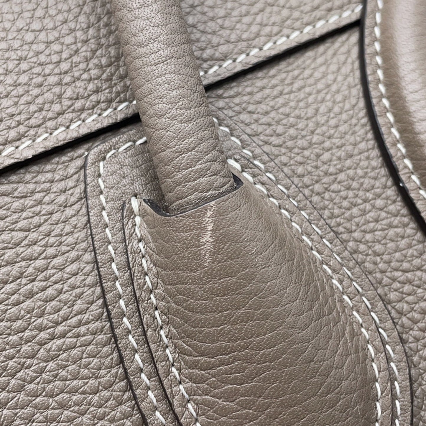 Celine Handbag Luggage Micro Shopper Leather 189793 Celine Bag Greige