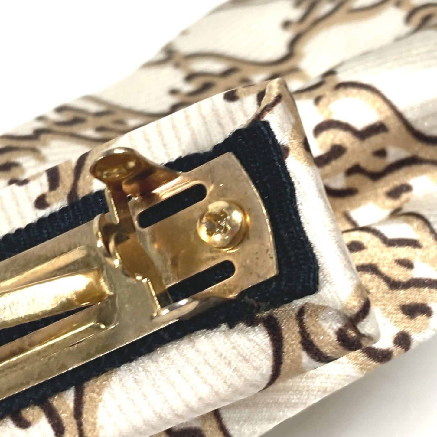 Fendi Ribbon Hair Hairpin Barrette Silk