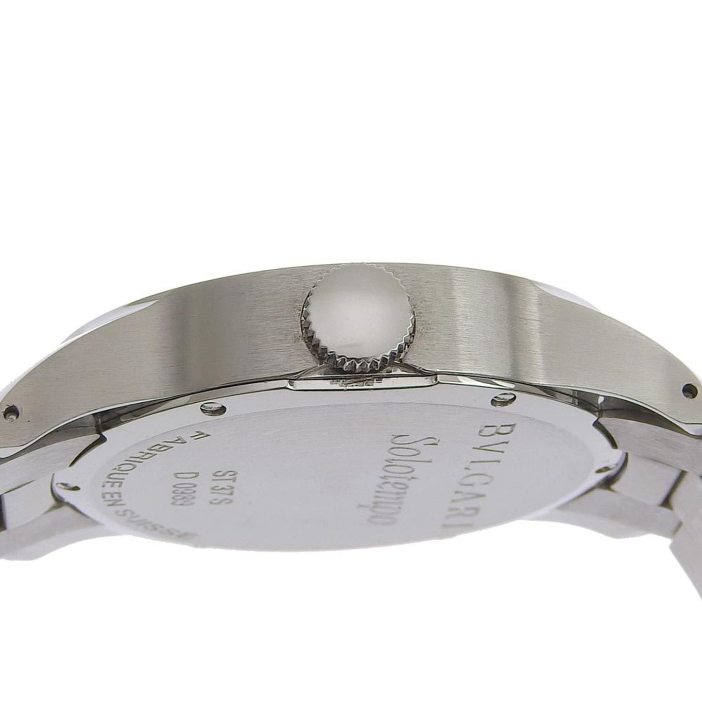 Bvlgari Solotempo St37S Stainless Steel Silver Quartz Analog Display