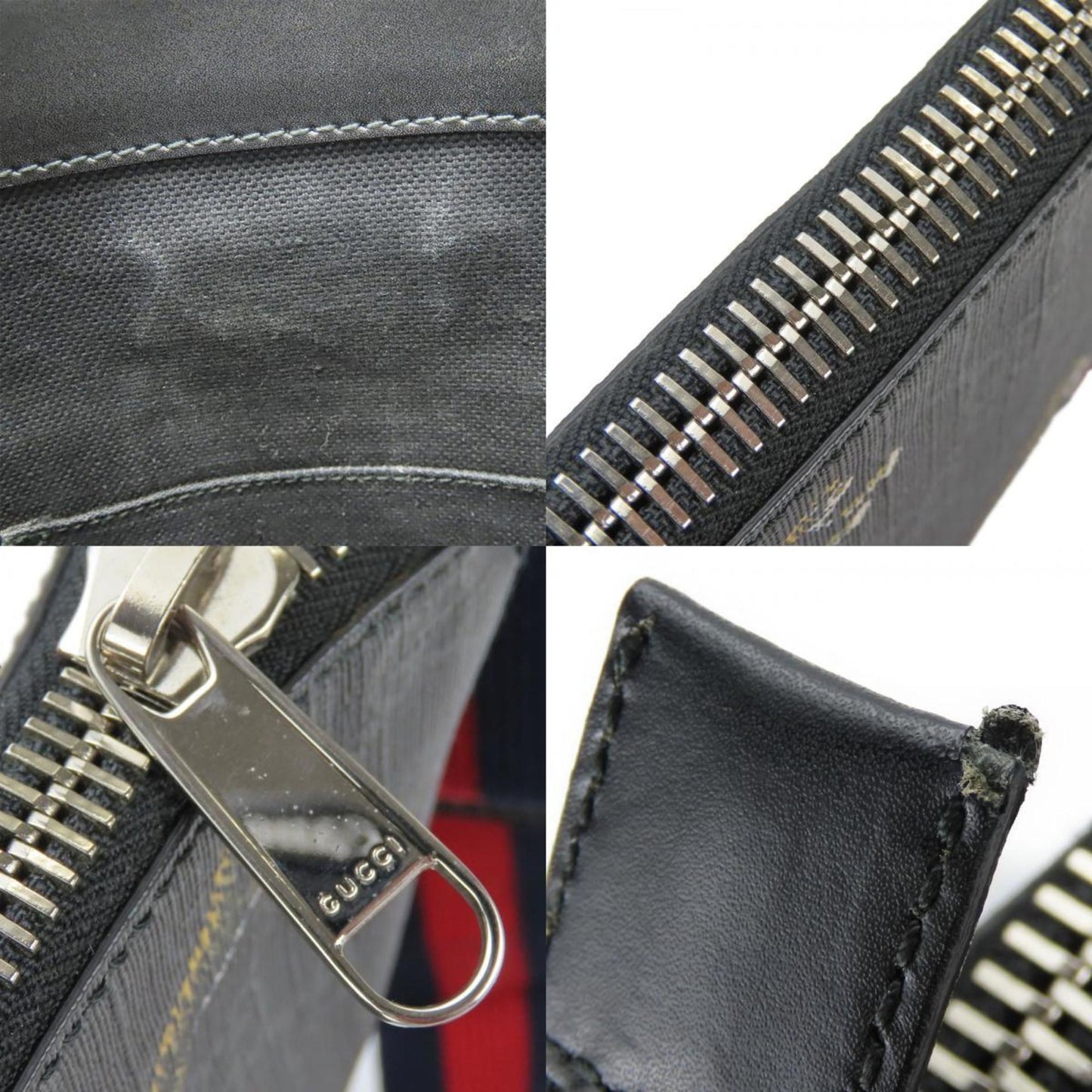 Gucci Shoulder Bag 474137 Gg Supreme Canvas Black Grey Tiger