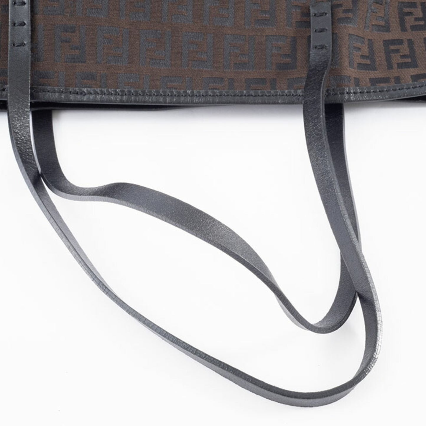 Fendi Zucca Tote Bag 8Bh005 Canvas/Leather Brown
