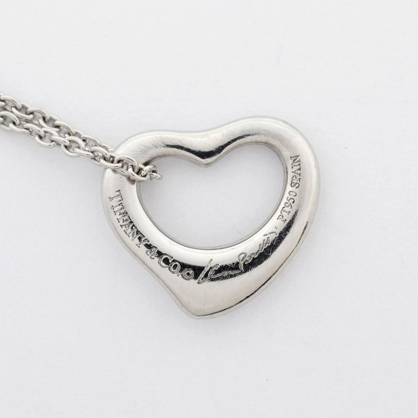 Tiffany Heart Necklace Pt950 Platinum