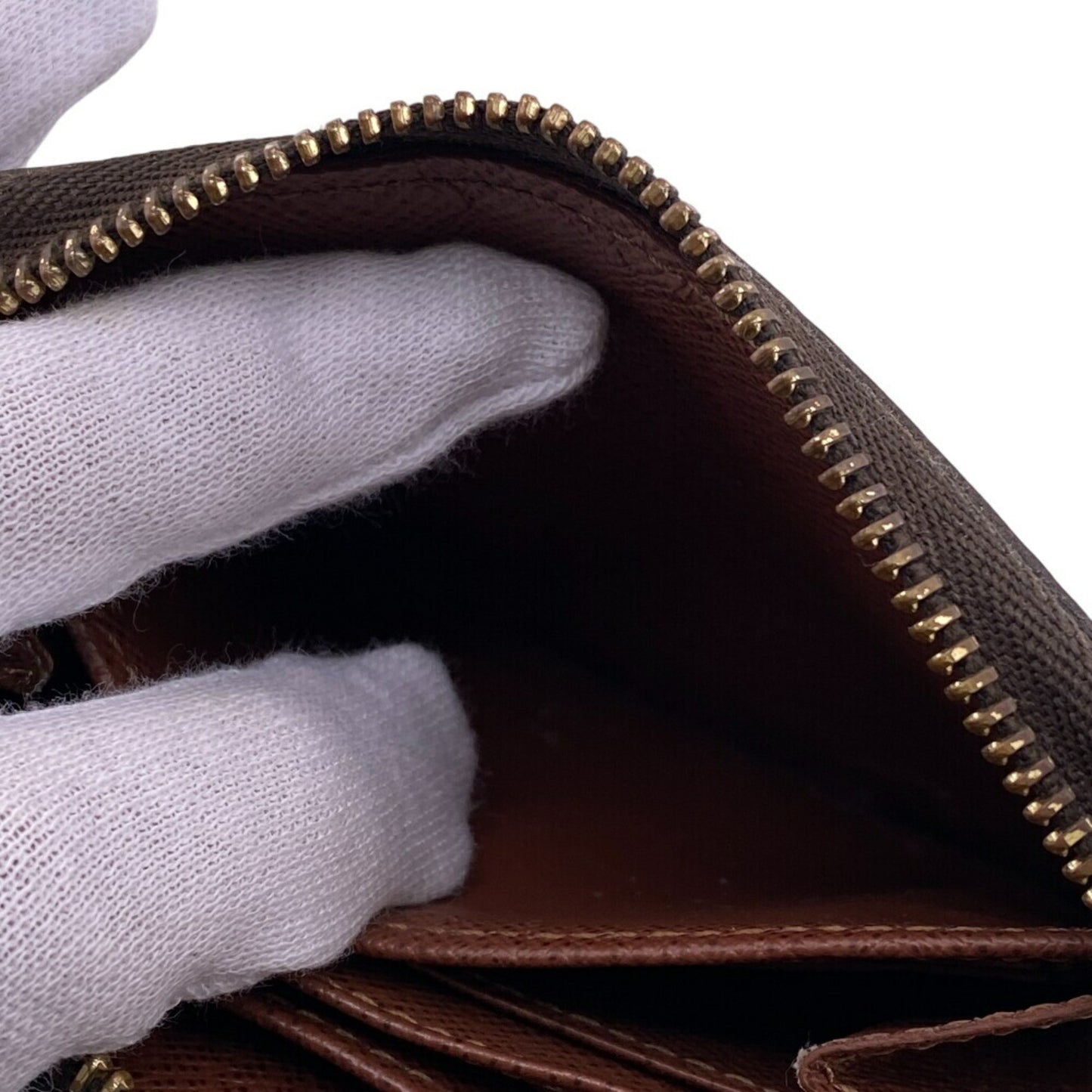 Louis Vuitton Wallet M60067 Zippy Coin Purse Round Compact Monogram Brown