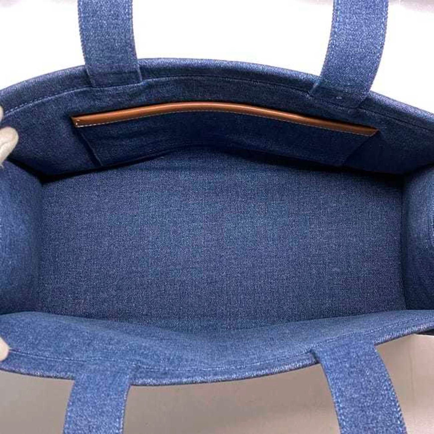 Celine Tote Bag Large Cabas F-22494 Blue Denim Leather H-Ip-9796 Celine Embroidered