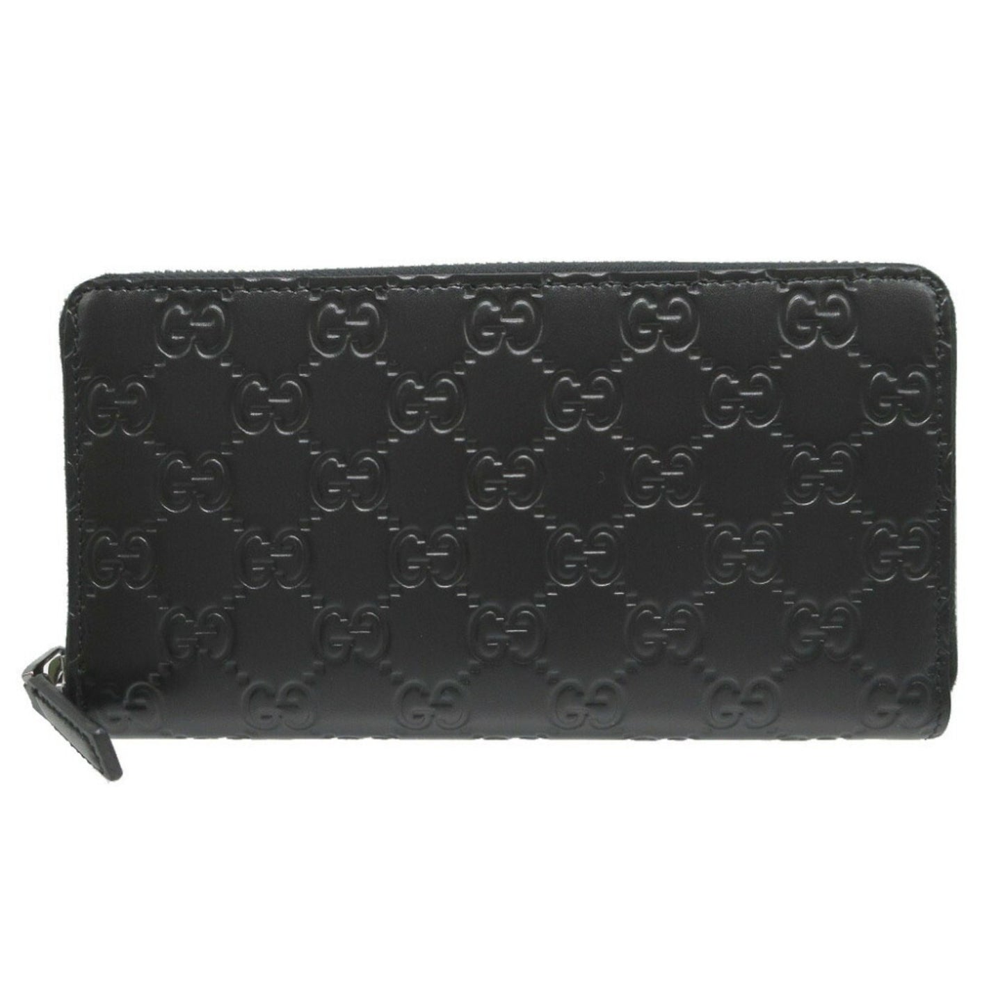 Gucci Guccissima 307987 Leather Black Round Long Wallet 0659Gucci
