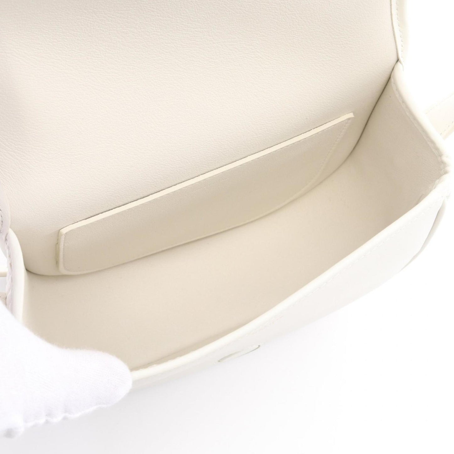 Celine Folco Cuir Triomphe Shoulder Bag Leather Straw