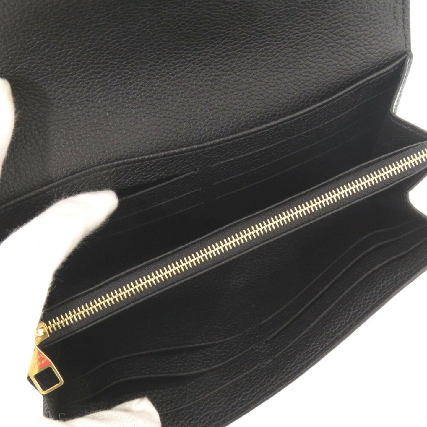 Louis Vuitton Portefeuille Sarah Monogram Empreinte Black M61182 Ic Chip Long Wallet Lv 1742Louis