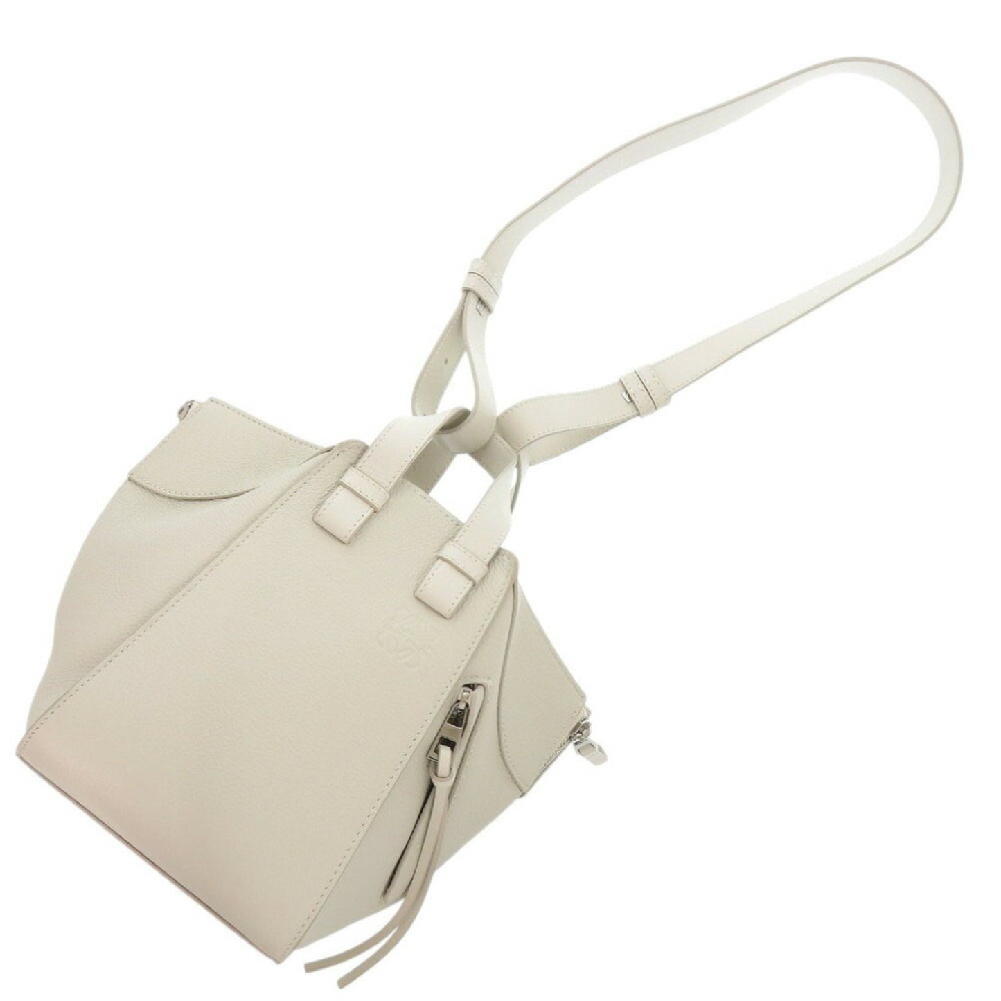 Like New Loewe Hammock Compact A538H13X03 Leather White Handbag