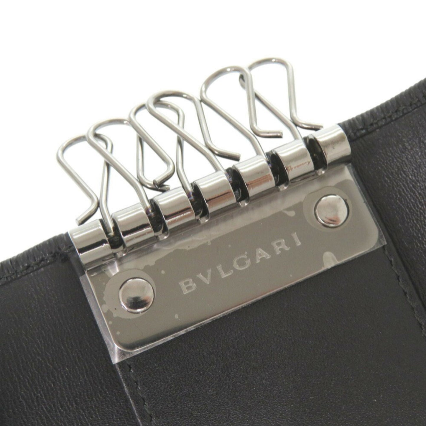 Unused Bvlgari Serpenti Scalie Man Leather Black Key Case