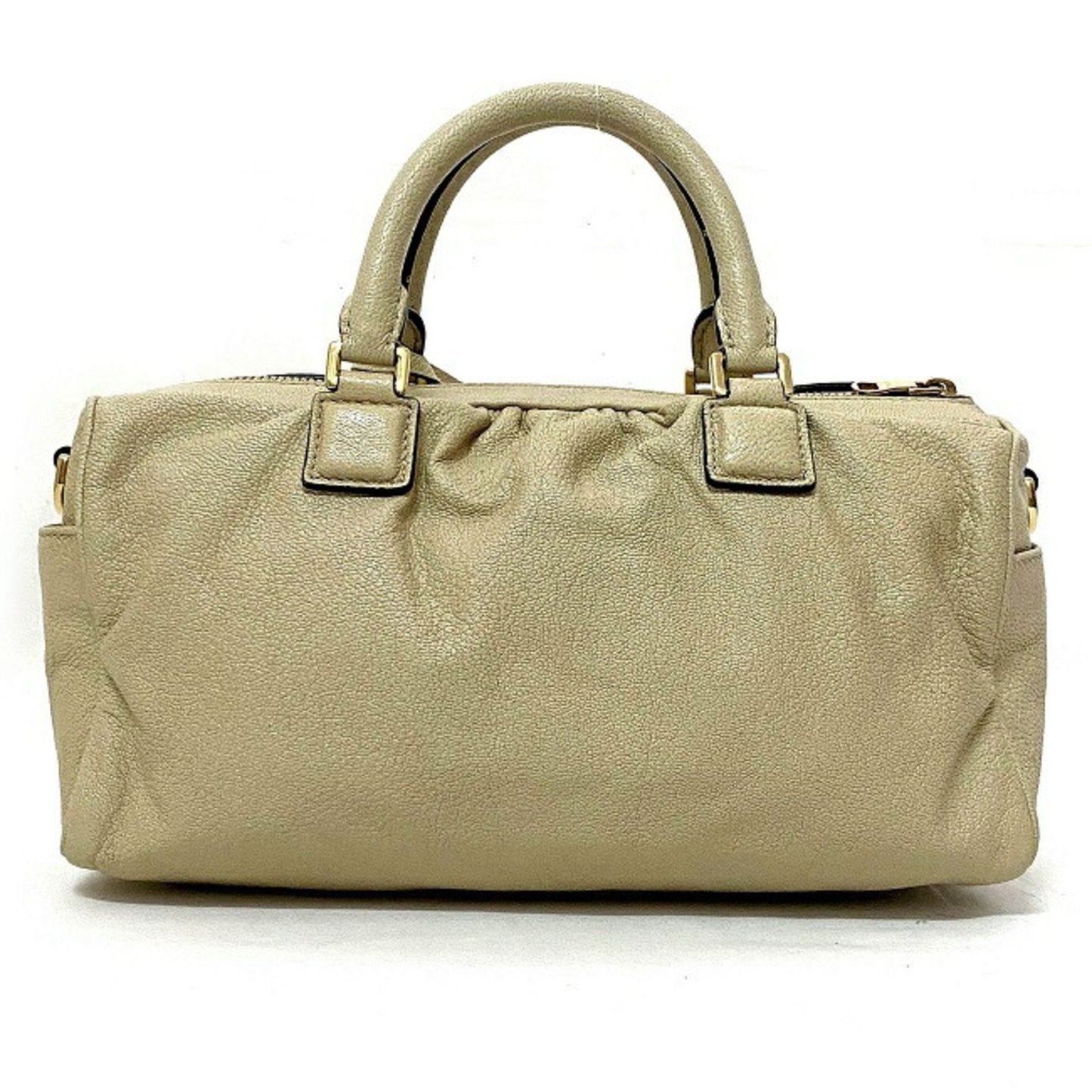 Loewe 2Way Gold Lame Anagram Leather Loewe Boston Handbag Champagne