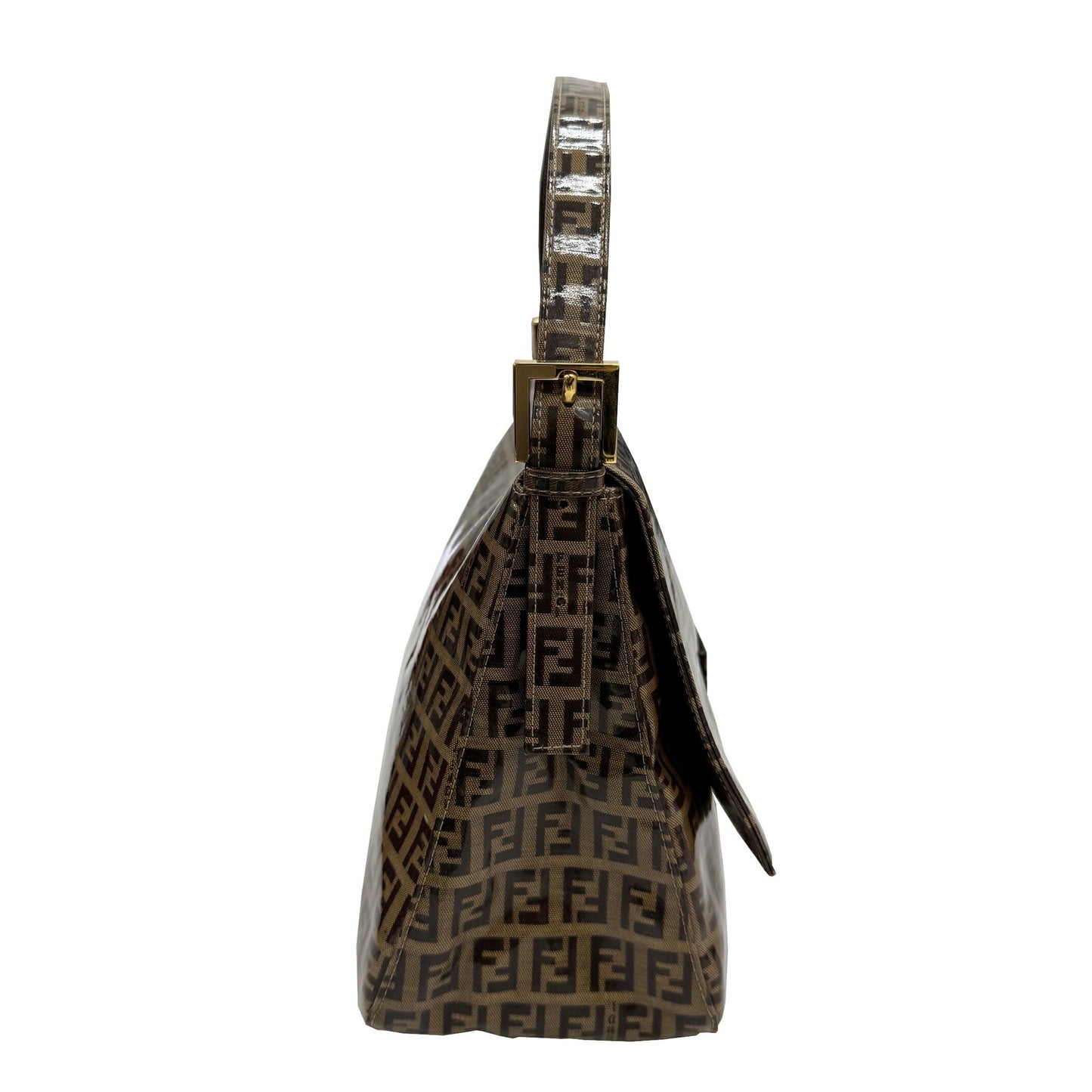 Fendi Mamma Bucket Zucchino Patent 2262/26325/018 Shoulder Bag