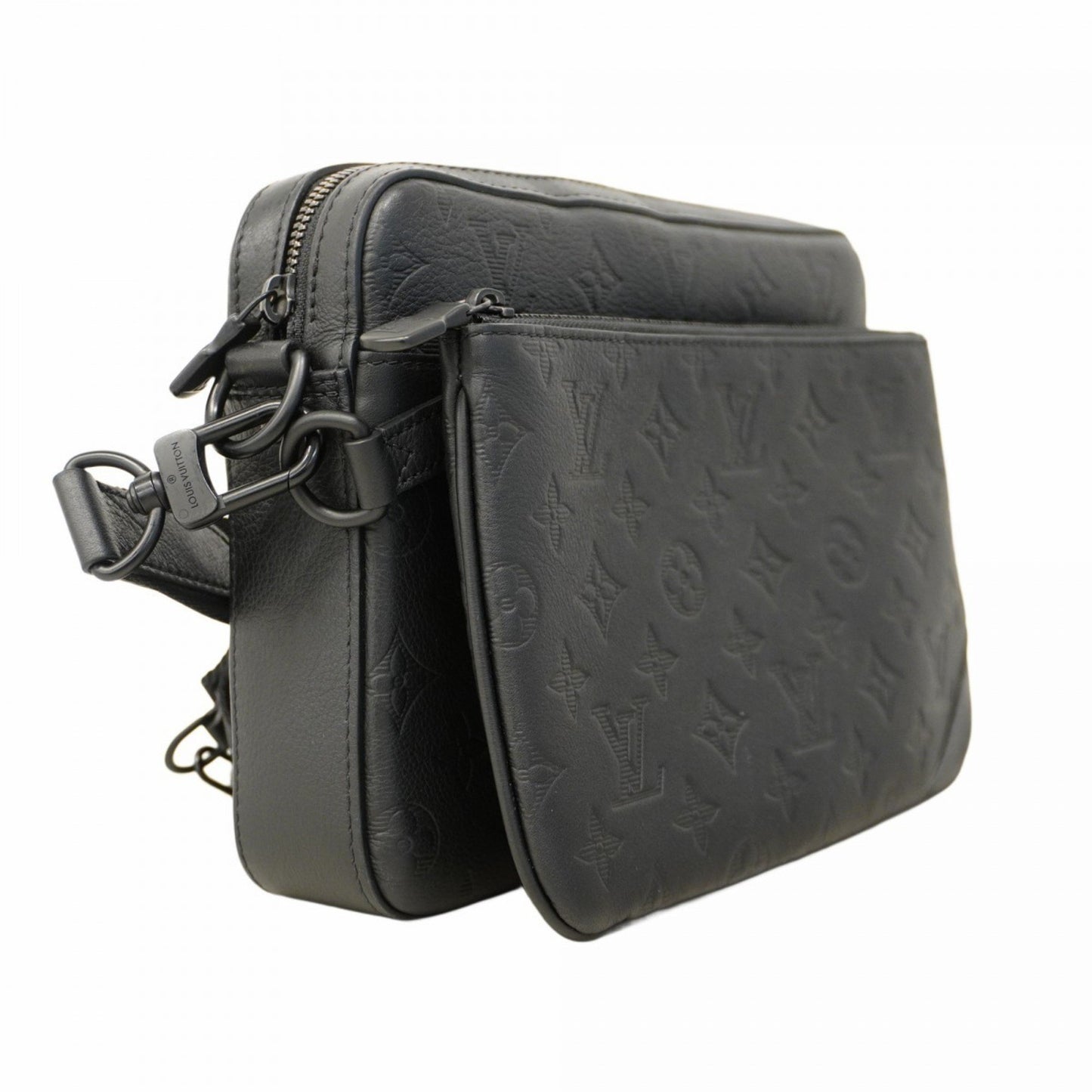 Louis Vuitton Monogram Shadow Trio Shoulder Bag M46602 Noir