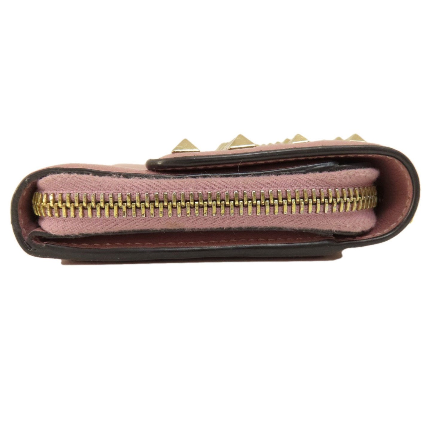 Valentino Garavani Studded Bi-Fold Wallet Leather