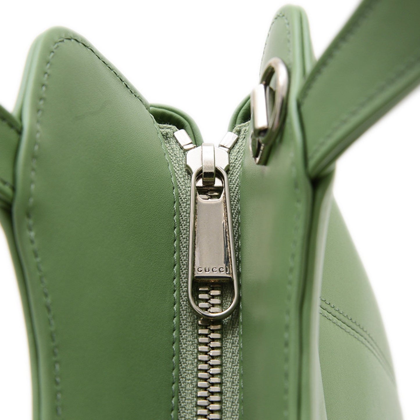 Gucci Petite Gg Small Tote Bag In Green Leather