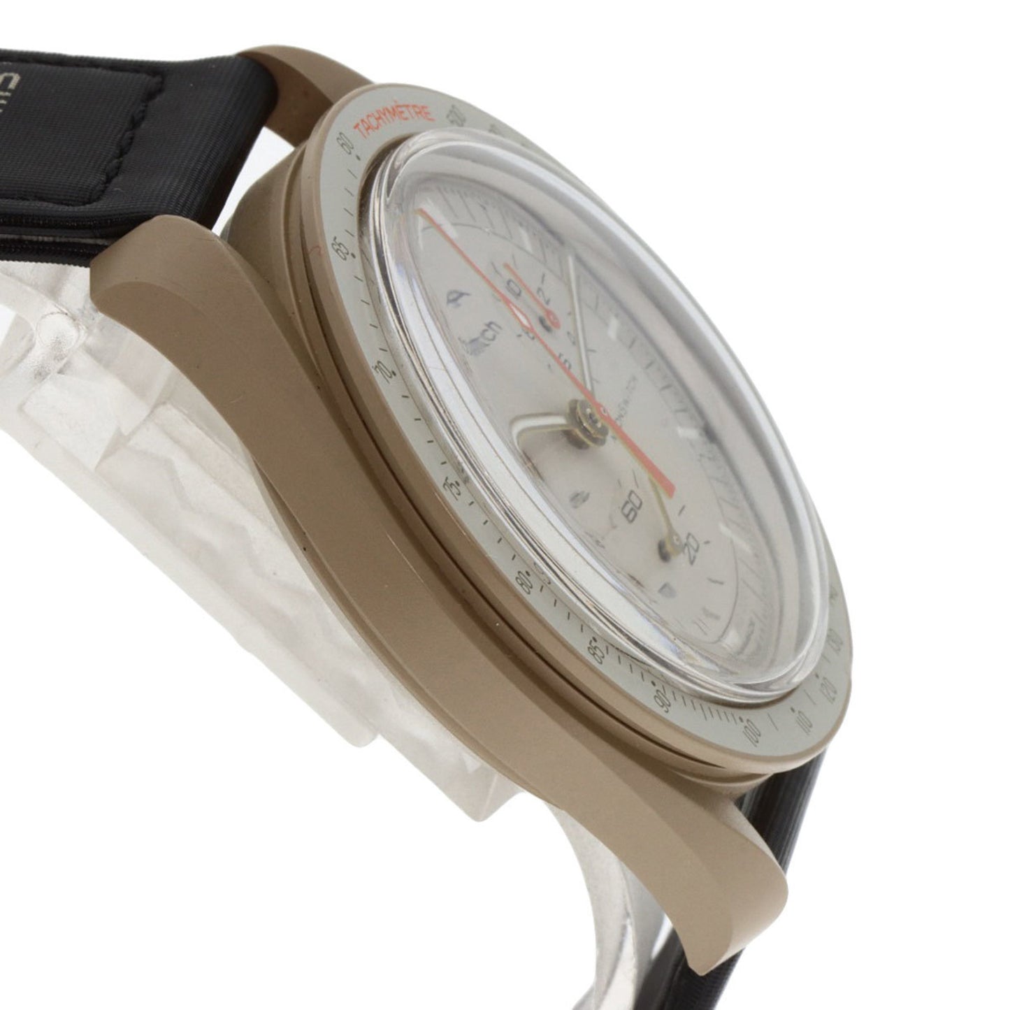 Omega X Swatch S033C100 Mission To Jupiter Speedmaster Collaboration Watch Ceramic Nylon