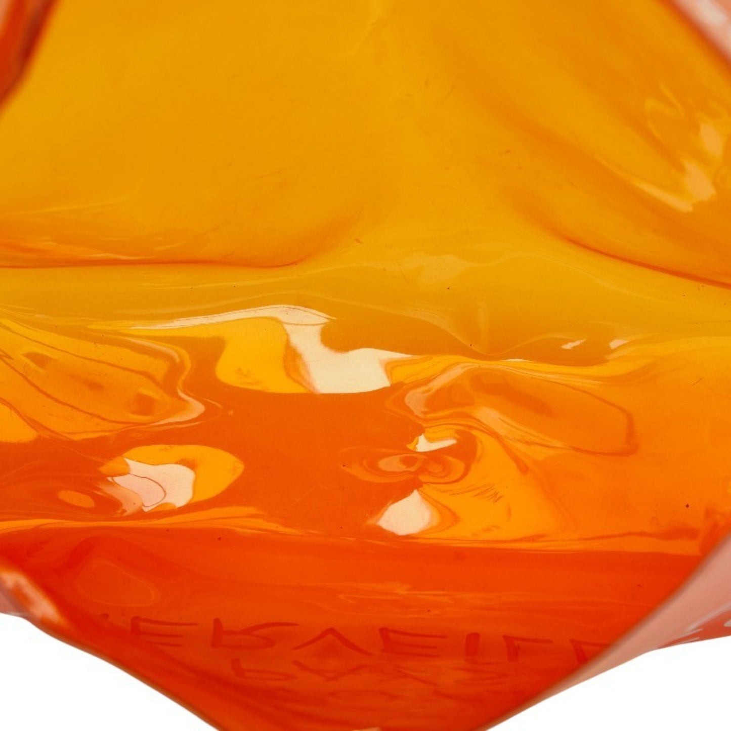 Herms Vinyl Kelly "Journey To Wonderland" Exhibition Handbag Tote Bag Orange